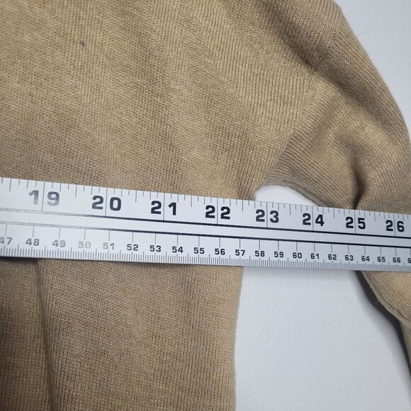 Gap tan wool blend classic timeless quiet luxury preppy Turtleneck sweater L - Picture 5 of 6